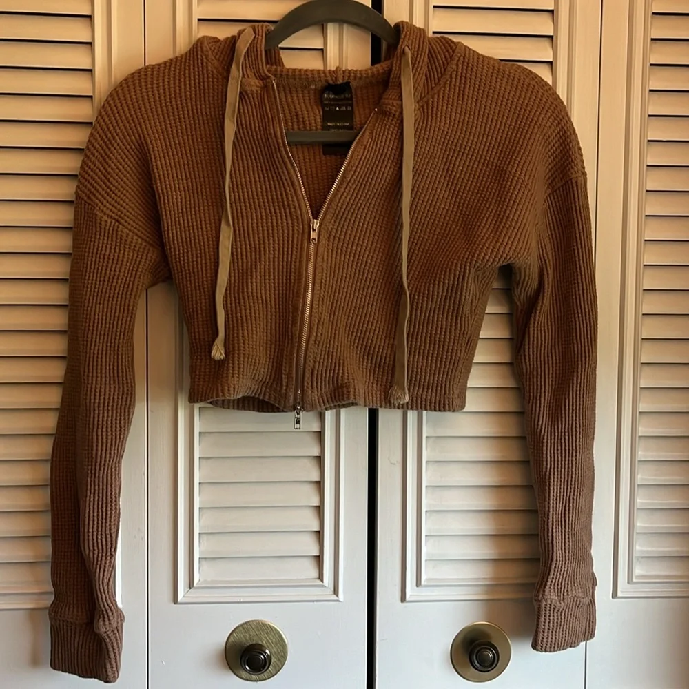 Brown waffle knit jogger set - Picture 3 of 17